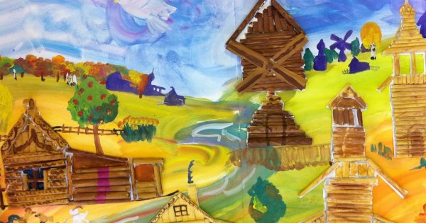 Деревня - деревянный мир (коллективное панно «деревня»