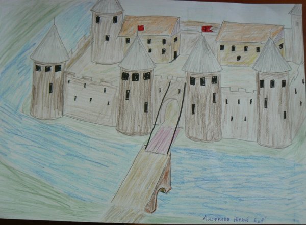 Древний город рисунок