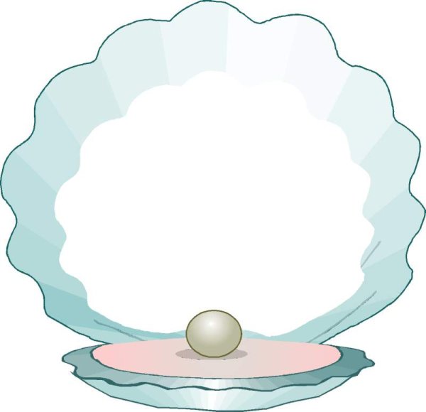 Жемчужина на прозрачном фоне