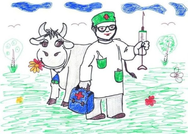 Раскраска врач и пациент