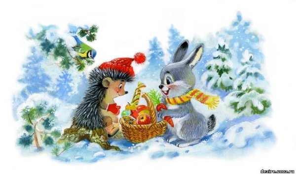 Новогодние открытки с зайцами