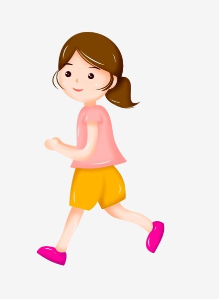 Девочка бежит