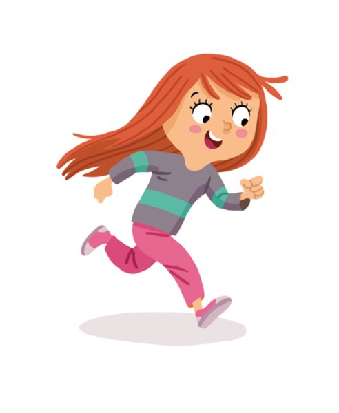 Мультяшка бежит