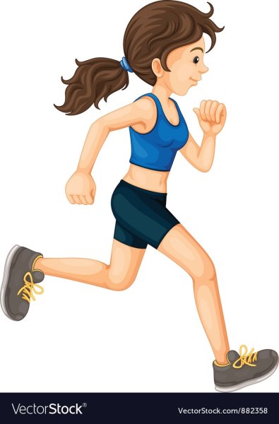 Девочка бегает