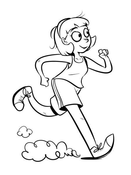 Девочка бежит