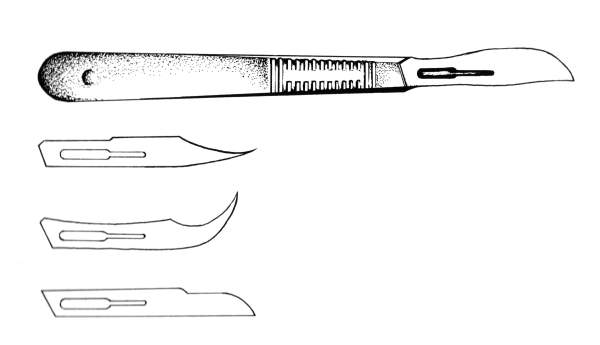 Скальпель хирургический рисунок