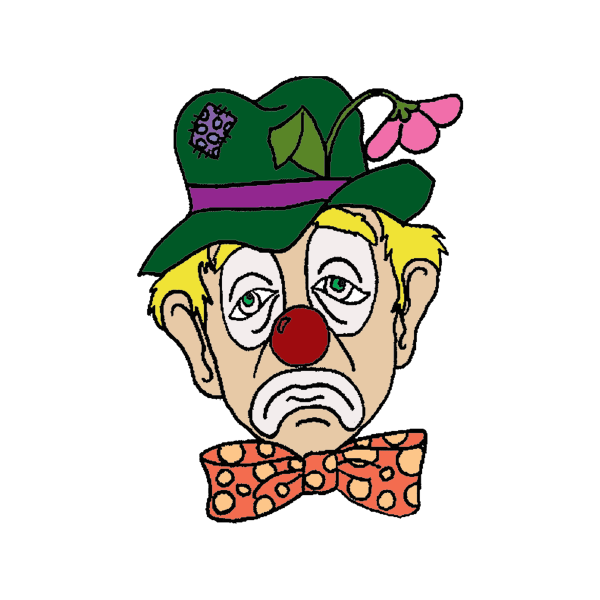 Грустное лицо клоуна