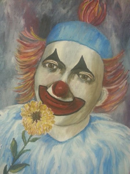 Клоун гуашью