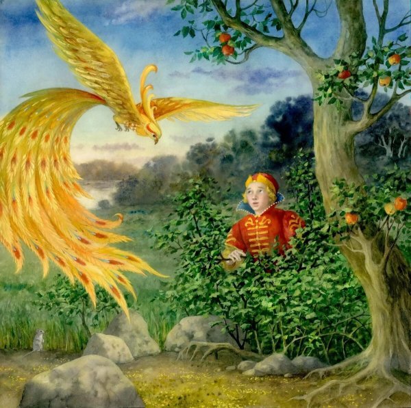 Жар птица раскраска