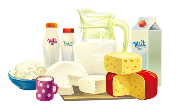 Молочная продукция мультяшная