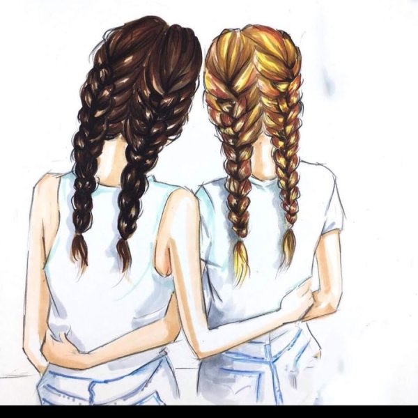 Подруги нарисованные