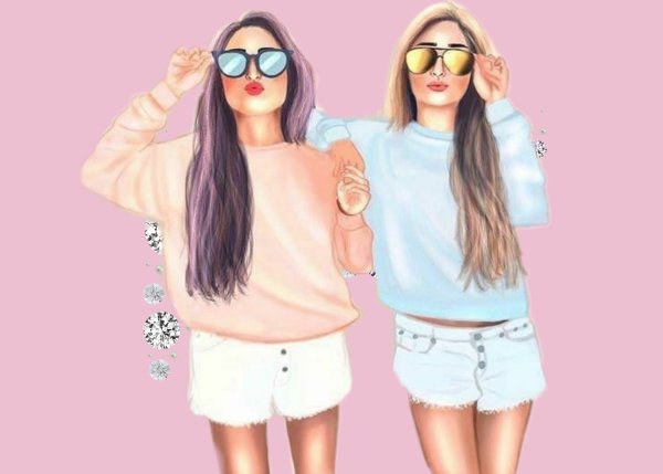 Две подруги мультяшные