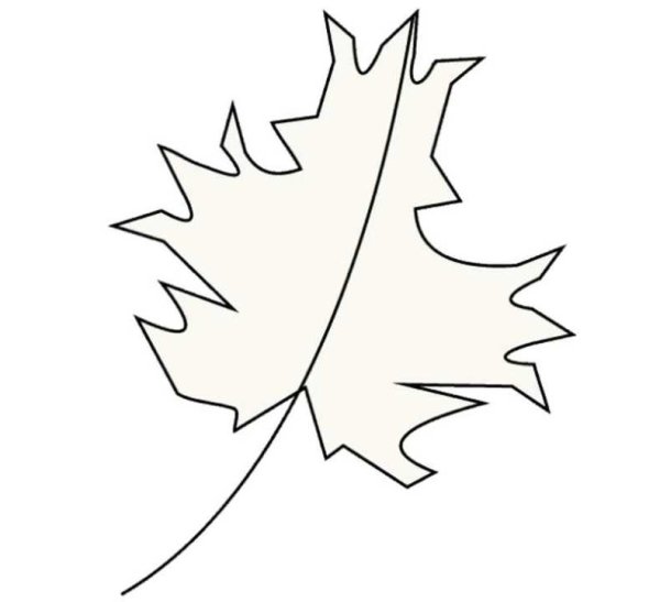 Кленовый лист раскраска