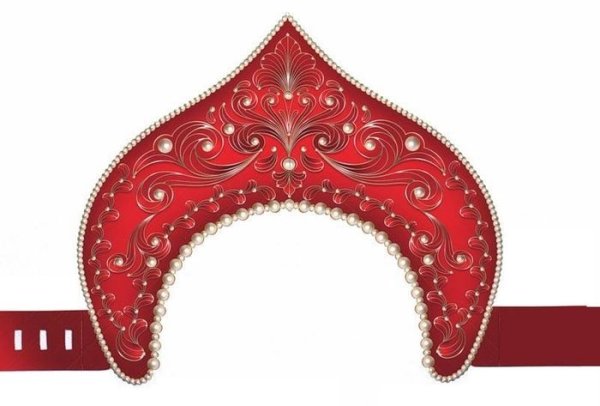 Кокошник раскраска