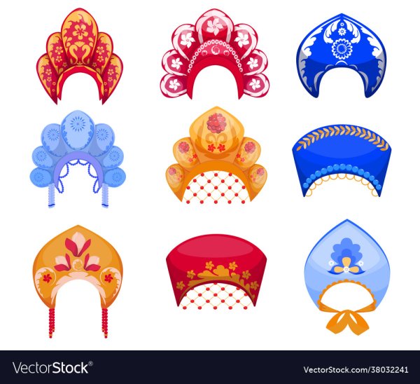 Русский кокошник вектор