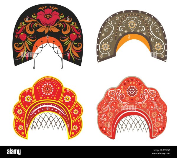 Кокошник раскраска