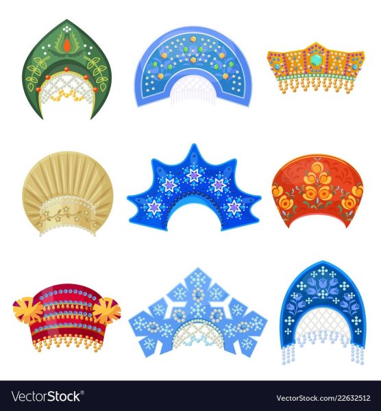 Кокошник диадема Гжель