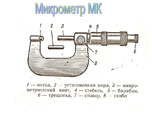 Микрометр МТ-25 чертеж