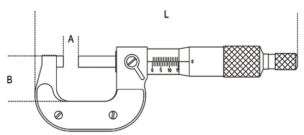 Микрометр гладкий чертеж