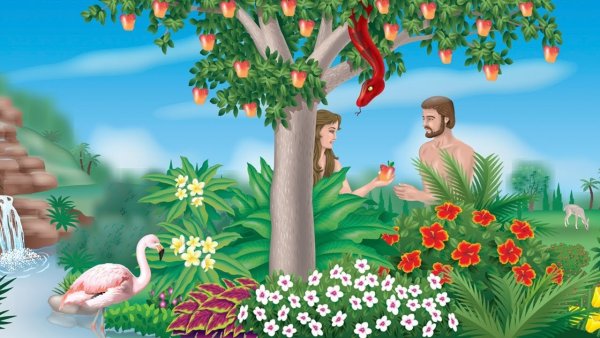 Райский сад Эдем адам и ева