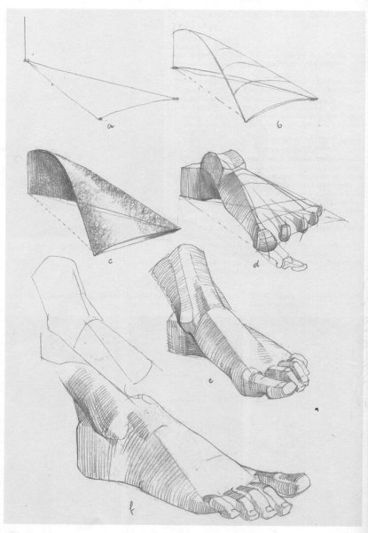 Стопы карандашом