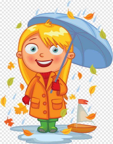 Мультяшные дети осень