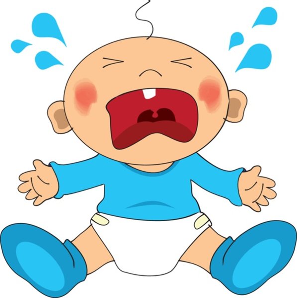 Малыш плачет рисунок