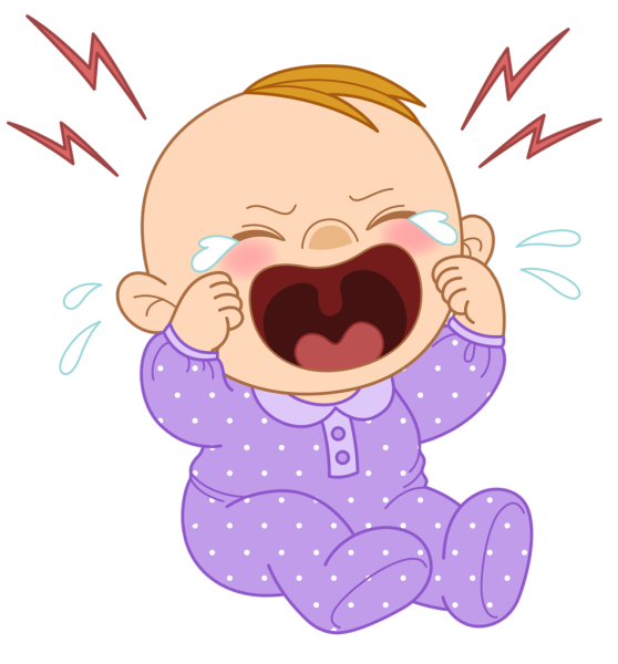 Плачущий ребенок мультяшный