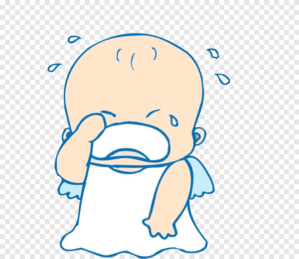 Плачущий младенец нарисованный
