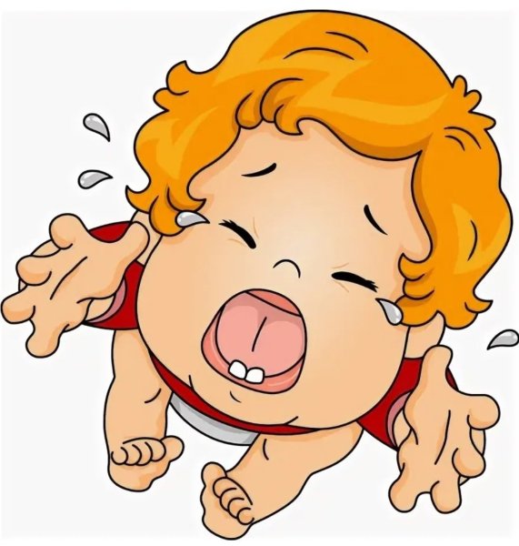 Отрисовки малыш плачет