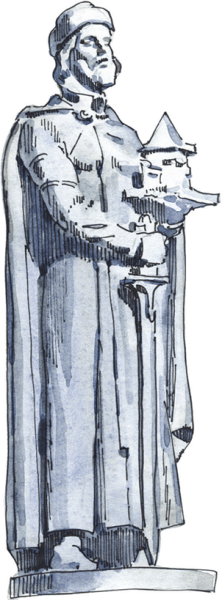 Памятник Ярославу мудрому Ярославль рисунок