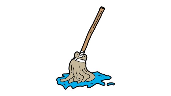 Швабра рисованная