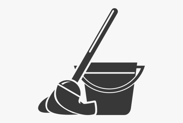 Ведро и швабра рисунок