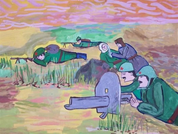 Рисунок на тему подвиг солдата
