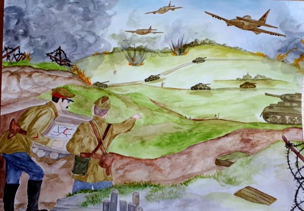 Александр Матросов рисунок