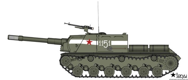 ИСУ-152 сбоку САУ