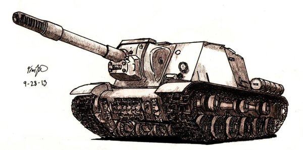 Танк ИСУ 152 рисунок