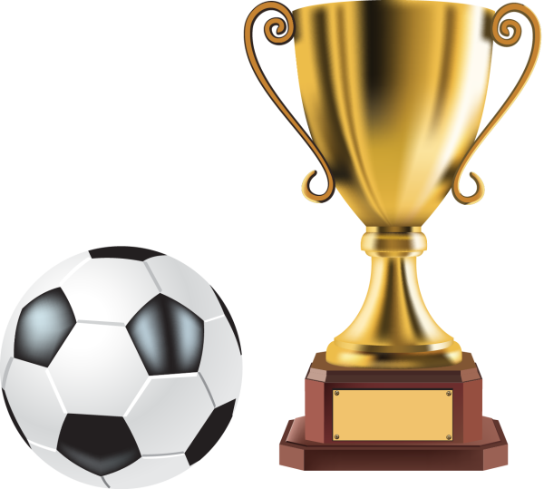 Футбольный Кубок на белом фоне