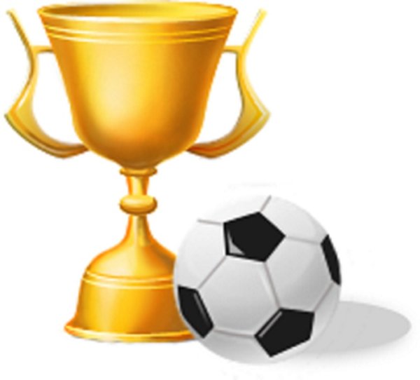 Футбольный Кубок на белом фоне
