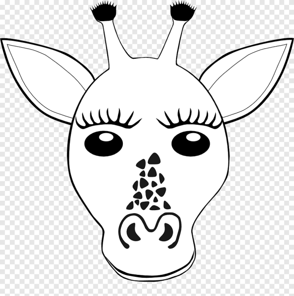 Голова жирафа раскраска