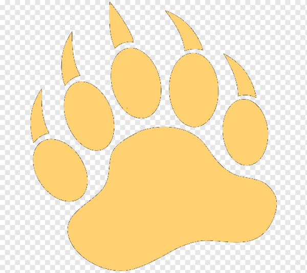 Лапа тигра контур