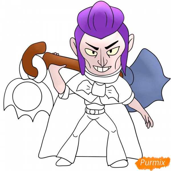 Мортис из БРАВЛ старс рисунок