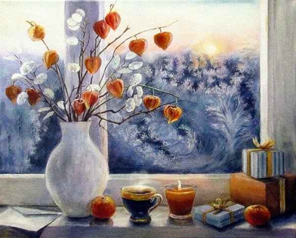 Зимний натюрморт для детей