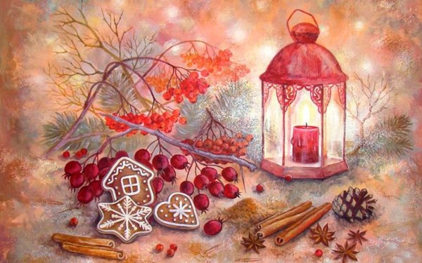 Екатерина Калиновская художник натюрморты новогодние