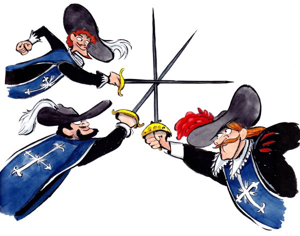 Атос Портос и Арамис однажды