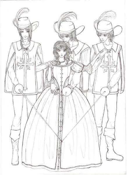 Мушкетер раскраска