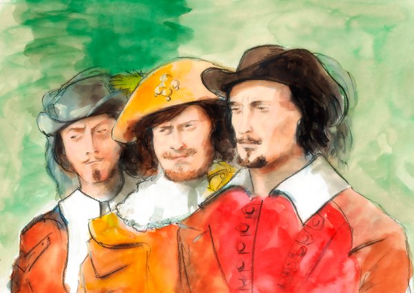 Три мушкетера Атос Портос и Арамис