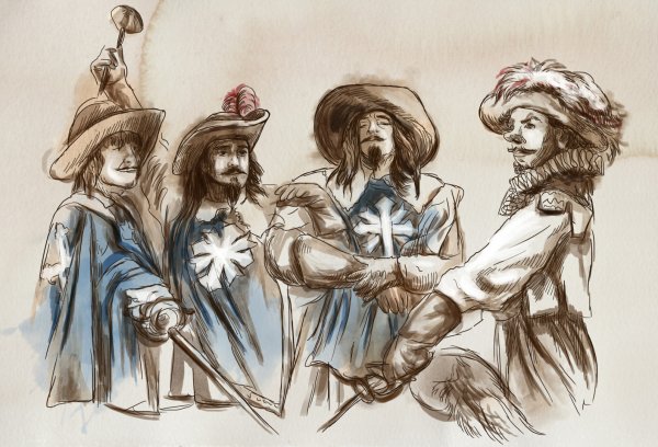 Дюма три мушкетера иллюстрации