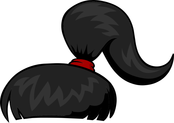 Хвост волосы мультяшный