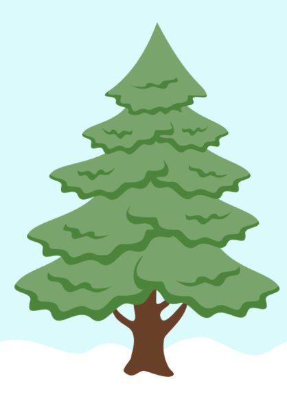 Елочка в лесу для детей